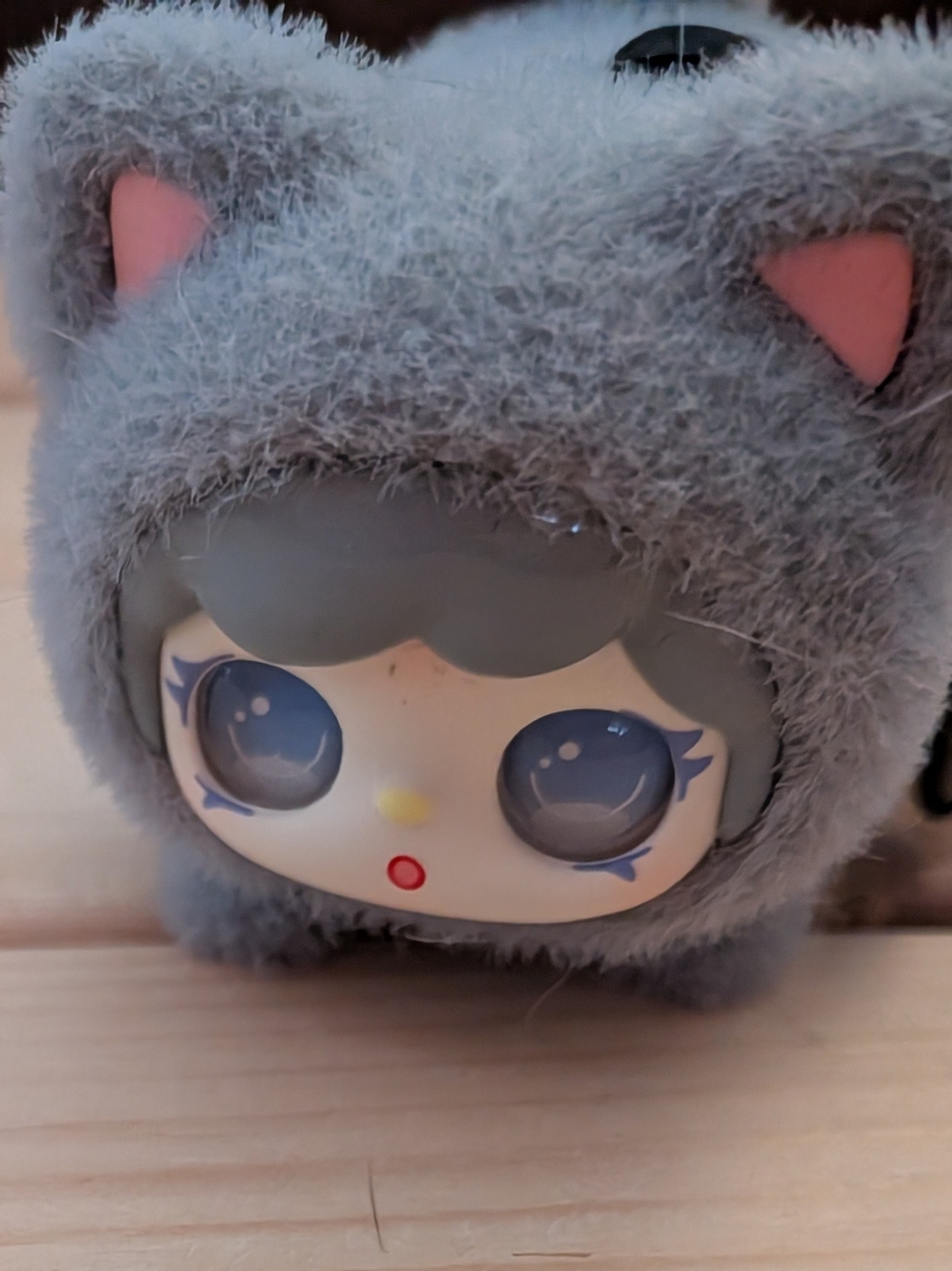 Yooki Versutile Idol Plush Gray Cat Key Chain - Soft Gray Pet Plush